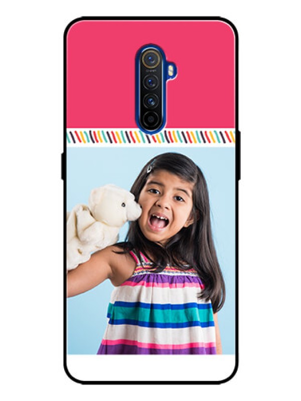 Custom Realme X2 Pro Personalized Glass Phone Case  - Line art design