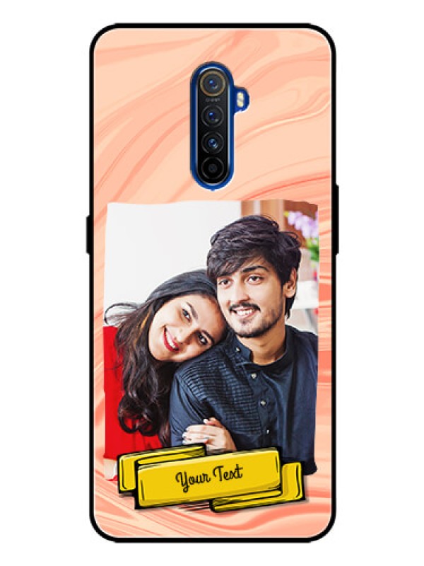 Custom Realme X2 Pro Personalized Glass Phone Case  - Marble Texture Design