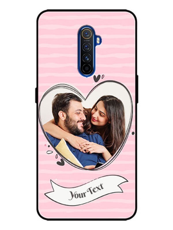 Custom Realme X2 Pro Custom Glass Phone Case  - Vintage Heart Design