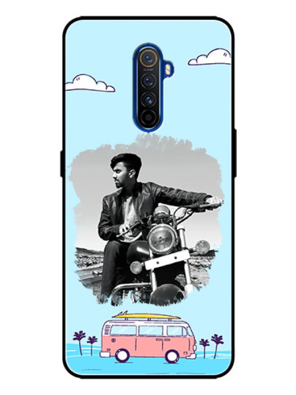 Custom Realme X2 Pro Photo Printing on Glass Case  - Travel & Adventure Design
