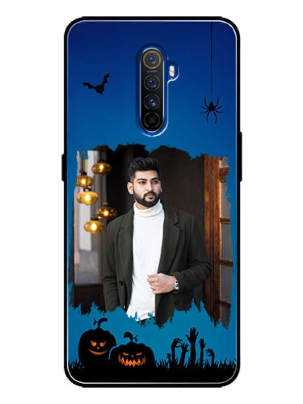 Custom Realme X2 Pro Photo Printing on Glass Case  - with pro Halloween design 