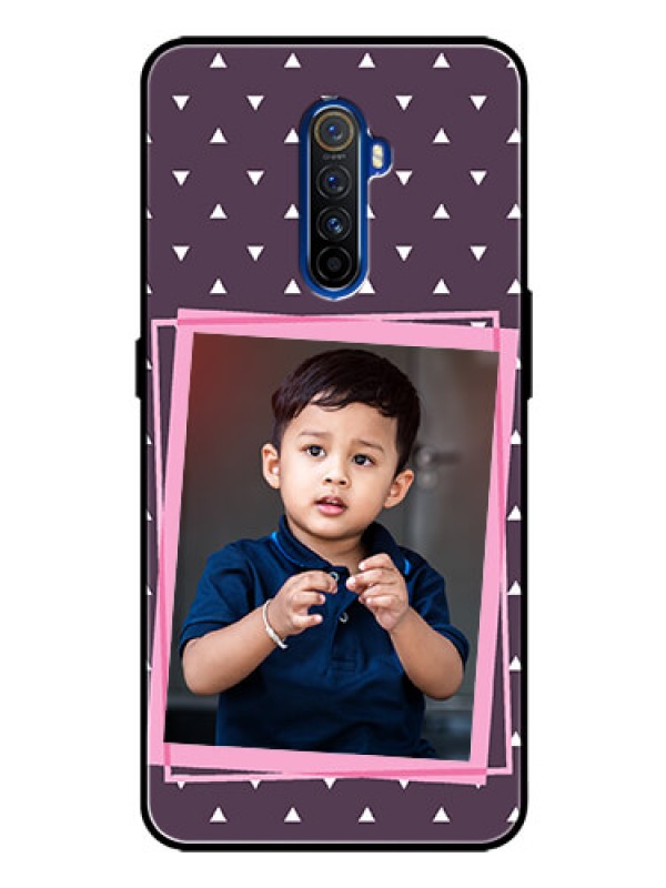 Custom Realme X2 Pro Custom Glass Mobile Case  - Triangle Pattern Dotted Design