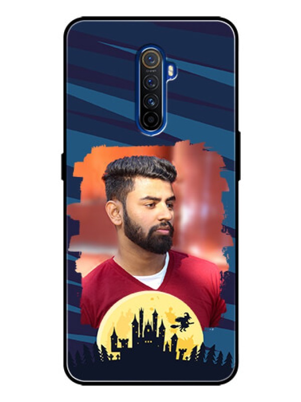 Custom Realme X2 Pro Photo Printing on Glass Case  - Halloween Witch Design 