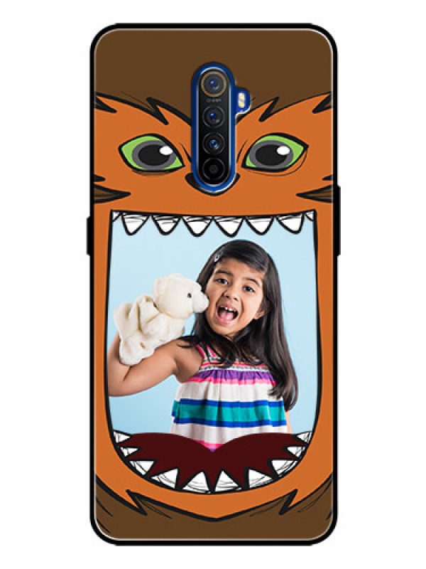 Custom Realme X2 Pro Photo Printing on Glass Case  - Owl Monster Back Case Design