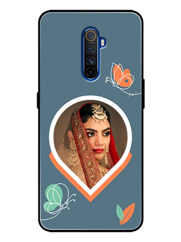 Custom Realme X2 Pro Custom Glass Mobile Case - Droplet Butterflies Design