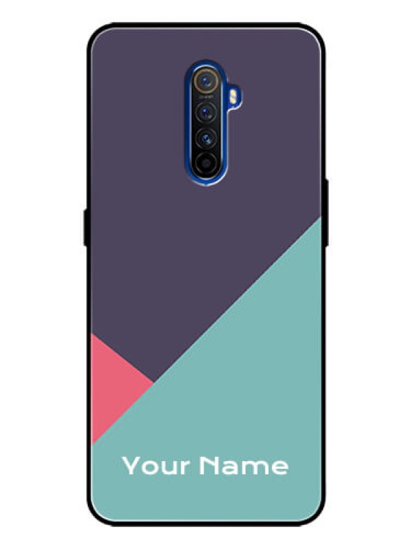 Custom Realme X2 Pro Custom Glass Mobile Case - Tri Color abstract Design