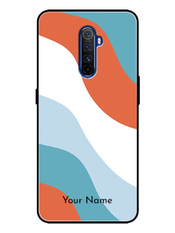 Custom Realme X2 Pro Custom Glass Mobile Case - coloured Waves Design