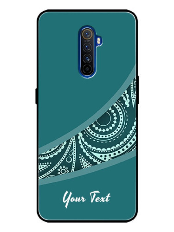 Custom Realme X2 Pro Photo Printing on Glass Case - semi visible floral Design