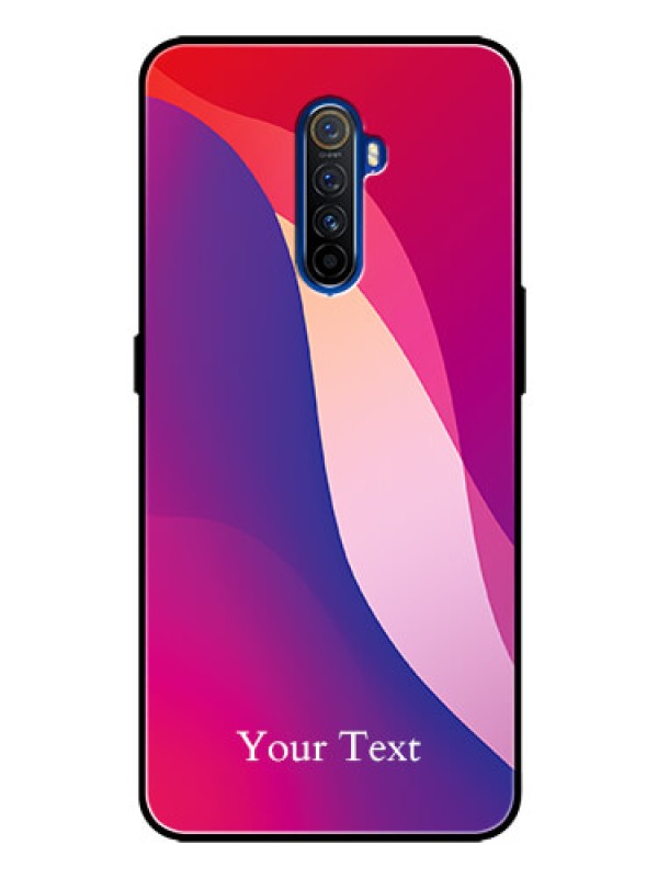 Custom Realme X2 Pro Personalized Glass Phone Case - Digital abstract Overlap Design