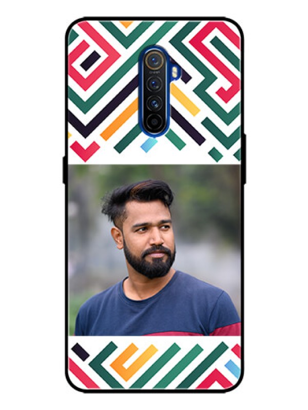 Custom Realme X2 Pro Personalized Glass Phone Case - Colorful Maze Pattern Design