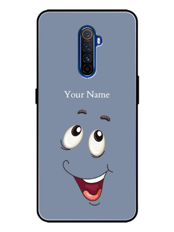 Custom Realme X2 Pro Photo Printing on Glass Case - Laughing Cartoon Face Design