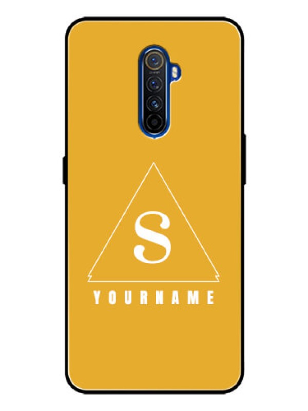 Custom Realme X2 Pro Personalized Glass Phone Case - simple triangle Design