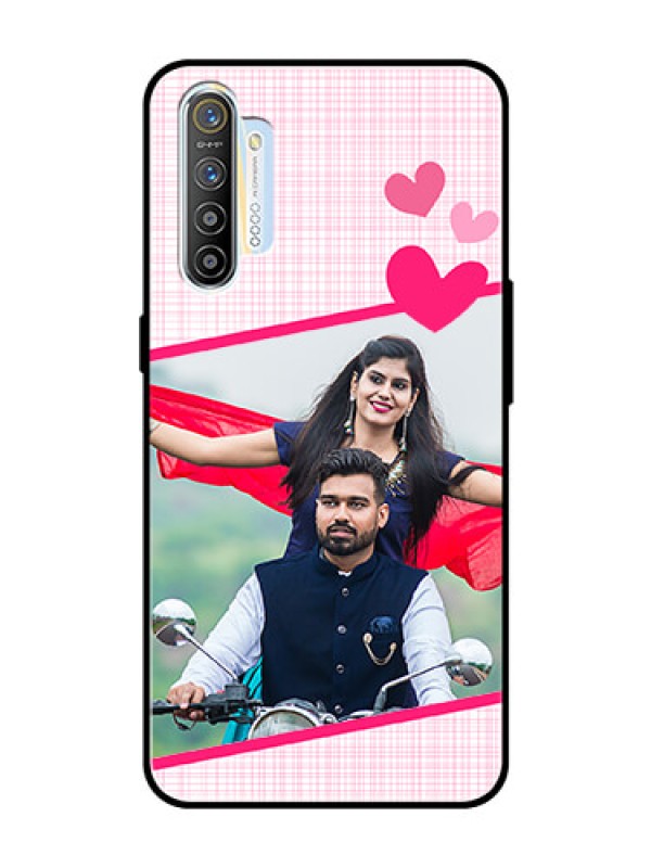 Custom Realme X2 Custom Glass Phone Case  - Love Shape Heart Design