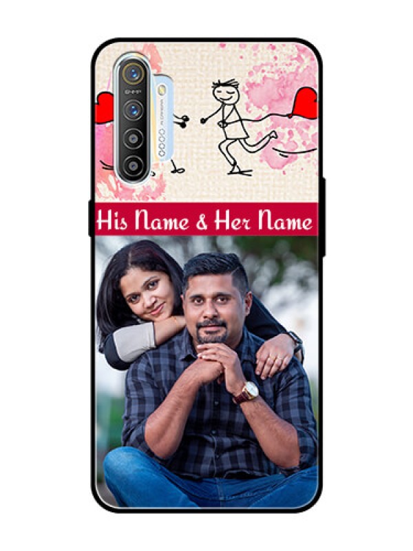 Custom Realme X2 Photo Printing on Glass Case  - You and Me Case Design