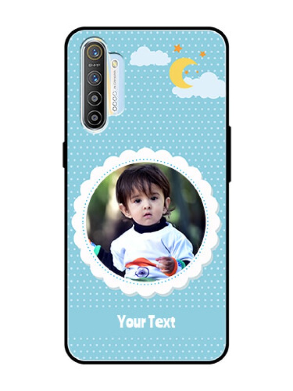 Custom Realme X2 Personalised Glass Phone Case  - Violet Pattern Design