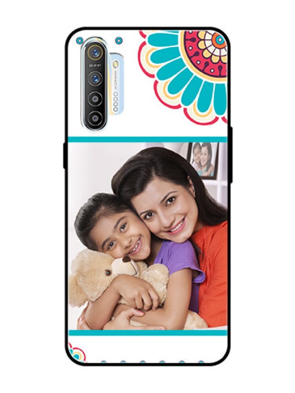 Custom Realme X2 Custom Glass Phone Case  - Flower Design