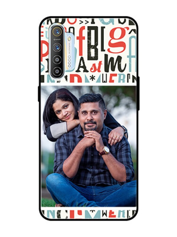 Custom Realme X2 Personalized Glass Phone Case  - Alphabet Design