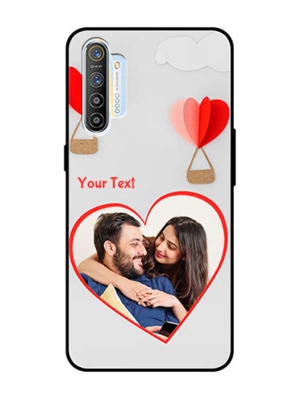 Custom Realme X2 Custom Glass Mobile Case  - Parachute Love Design