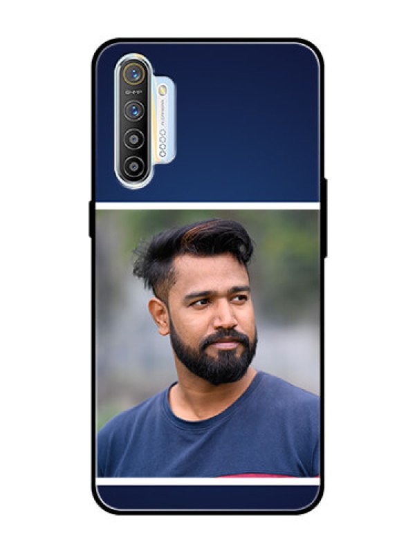 Custom Realme X2 Personalized Glass Phone Case  - Simple Royal Blue Design