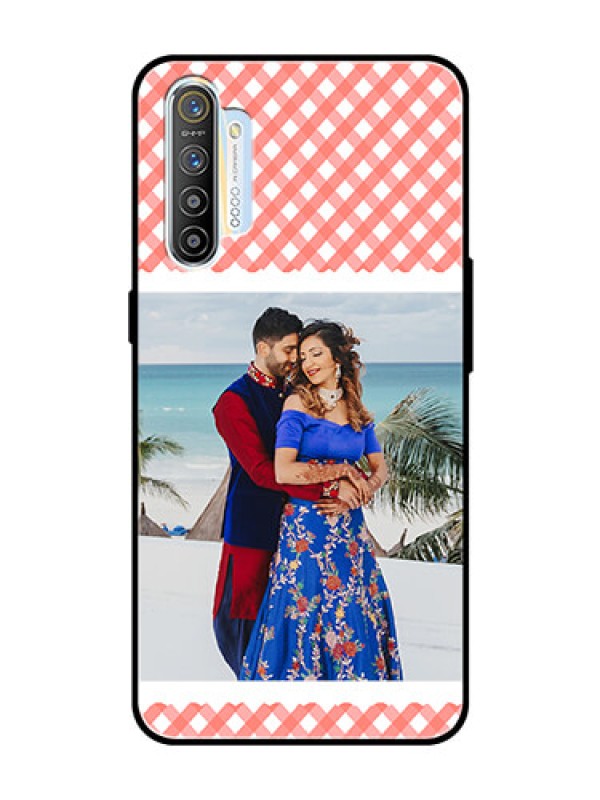 Custom Realme X2 Personalized Glass Phone Case  - Pink Pattern Design