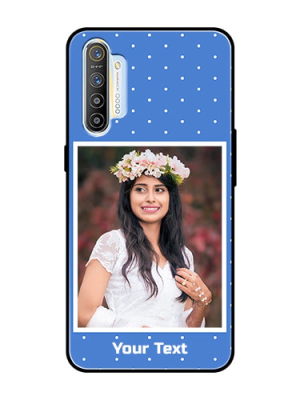 Custom Realme X2 Photo Printing on Glass Case  - Polka dots design