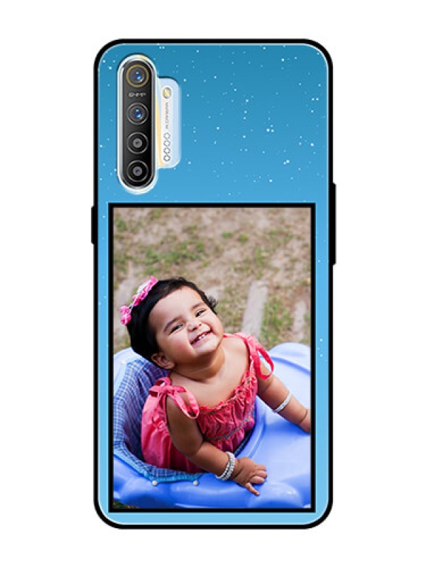 Custom Realme X2 Custom Glass Mobile Case  - Wave Pattern Colorful Design