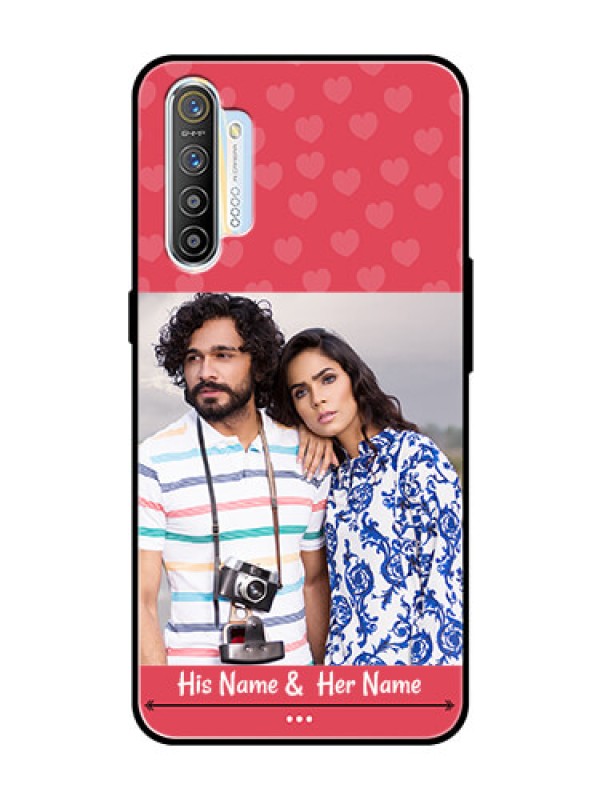 Custom Realme X2 Photo Printing on Glass Case  - Simple Love Design