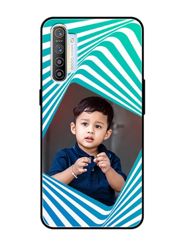 Custom Realme X2 Personalized Glass Phone Case  - Abstract Spiral Design