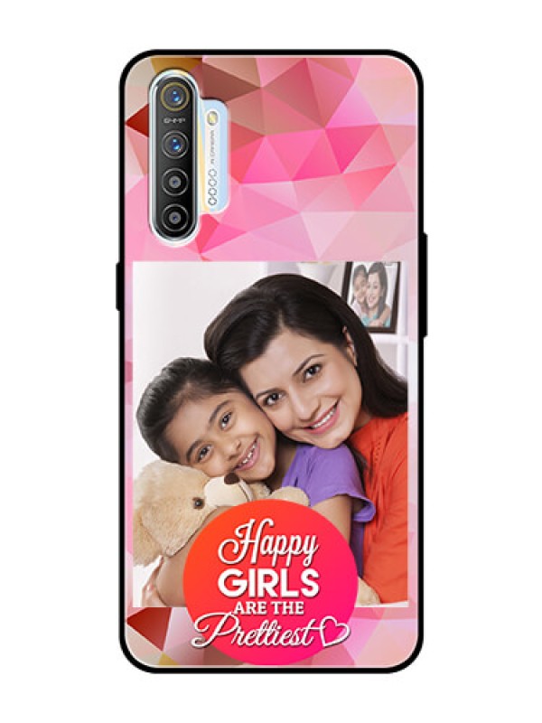Custom Realme X2 Photo Printing on Glass Case  - Abstract Triangle Design