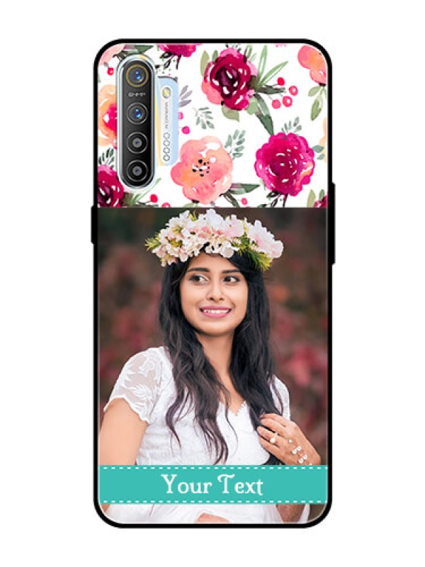 Custom Realme X2 Custom Glass Phone Case  - Watercolor Floral Design