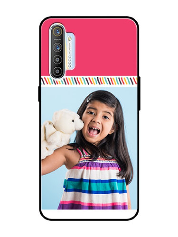 Custom Realme X2 Personalized Glass Phone Case  - Line art design