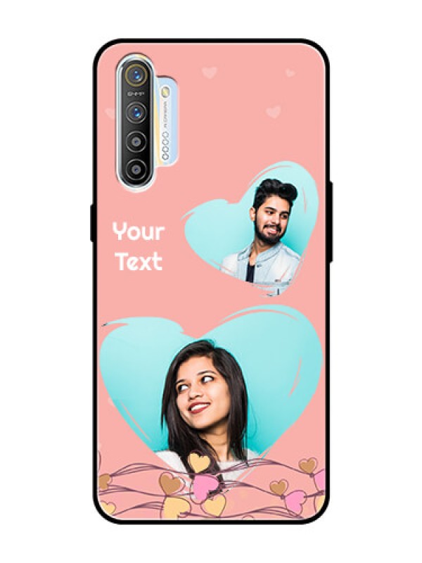 Custom Realme X2 Custom Glass Mobile Case  - Love Doodle Design