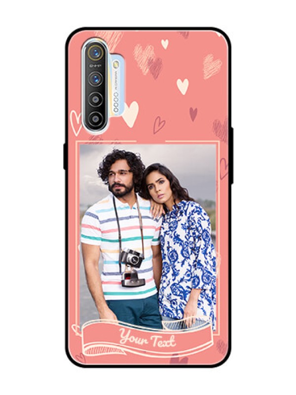 Custom Realme X2 Custom Glass Phone Case  - Love doodle art Design