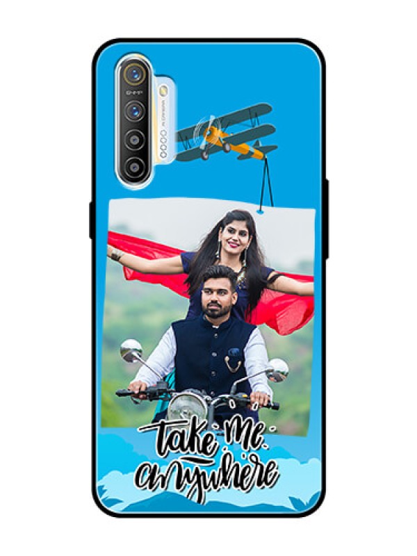 Custom Realme X2 Custom Glass Mobile Case  - Traveller Design 