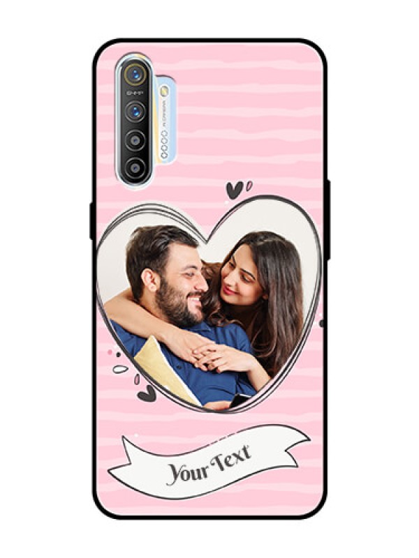 Custom Realme X2 Custom Glass Phone Case  - Vintage Heart Design