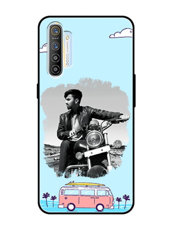 Custom Realme X2 Photo Printing on Glass Case  - Travel & Adventure Design