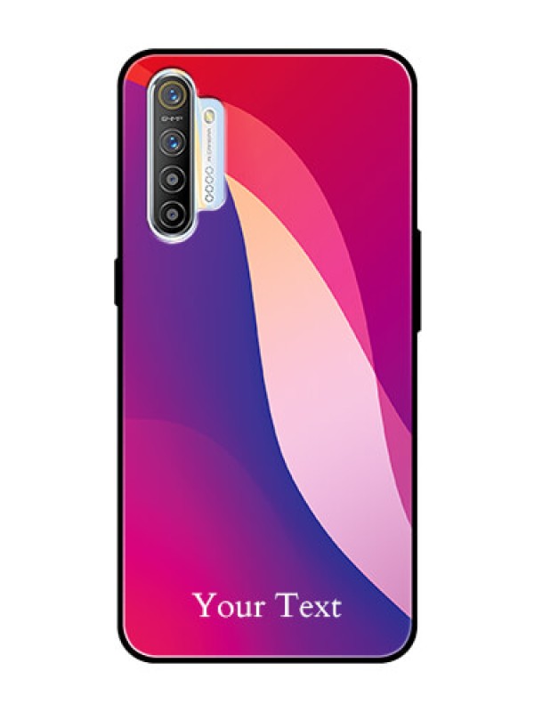 Custom Realme X2 Personalized Glass Phone Case - Digital abstract Overlap Design