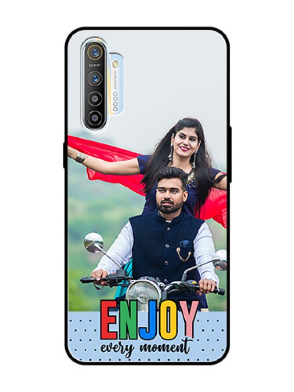 Custom Realme X2 Photo Printing on Glass Case - Enjoy Every Moment Design