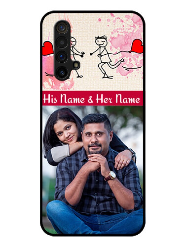 Custom Realme X3 Photo Printing on Glass Case - You and Me Case Design
