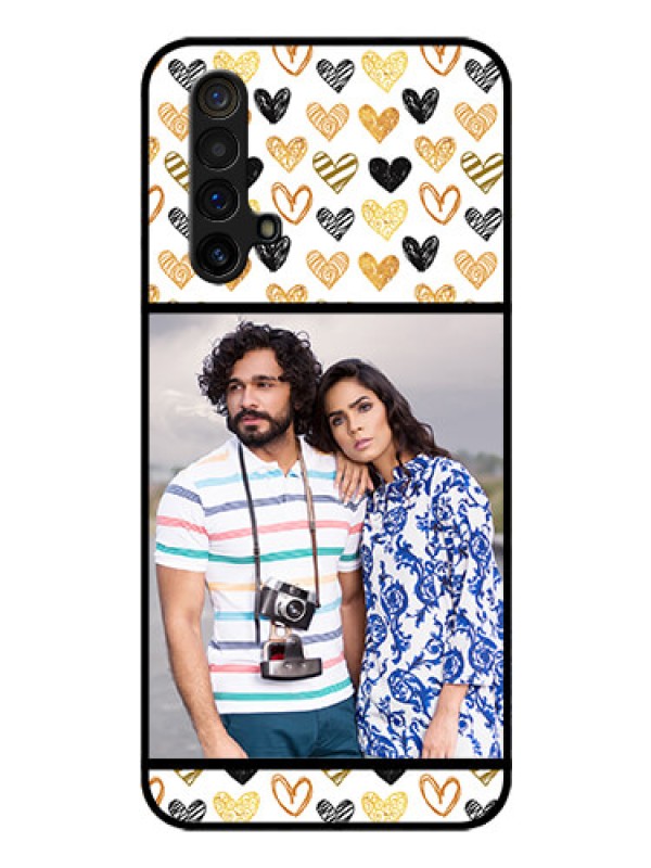 Custom Realme X3 Photo Printing on Glass Case - Love Symbol Design