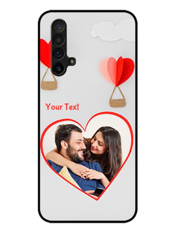 Custom Realme X3 Custom Glass Mobile Case - Parachute Love Design