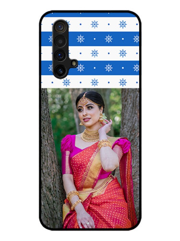 Custom Realme X3 Photo Printing on Glass Case - Snow Pattern Design