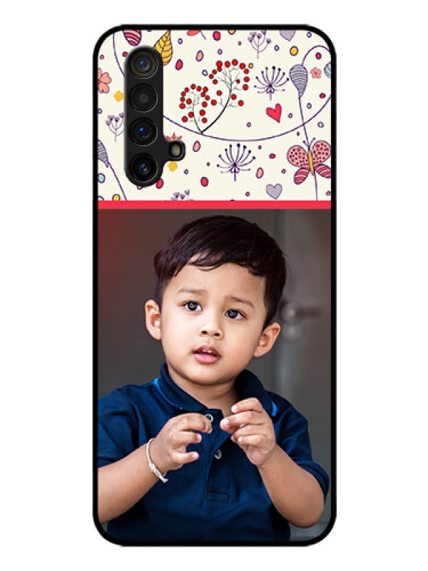 Custom Realme X3 Custom Glass Mobile Case - Premium Floral Design