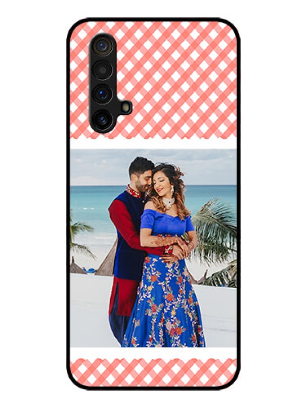 Custom Realme X3 Personalized Glass Phone Case - Pink Pattern Design