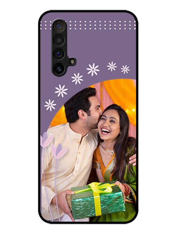 Custom Realme X3 Custom Glass Mobile Case - Lavender flowers design 
