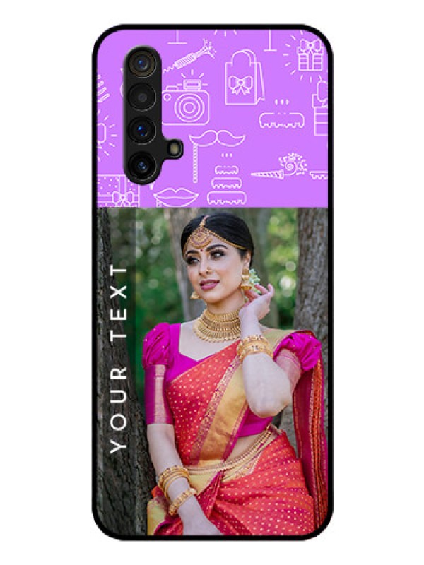 Custom Realme X3 Custom Glass Mobile Case - Birthday Icons Design