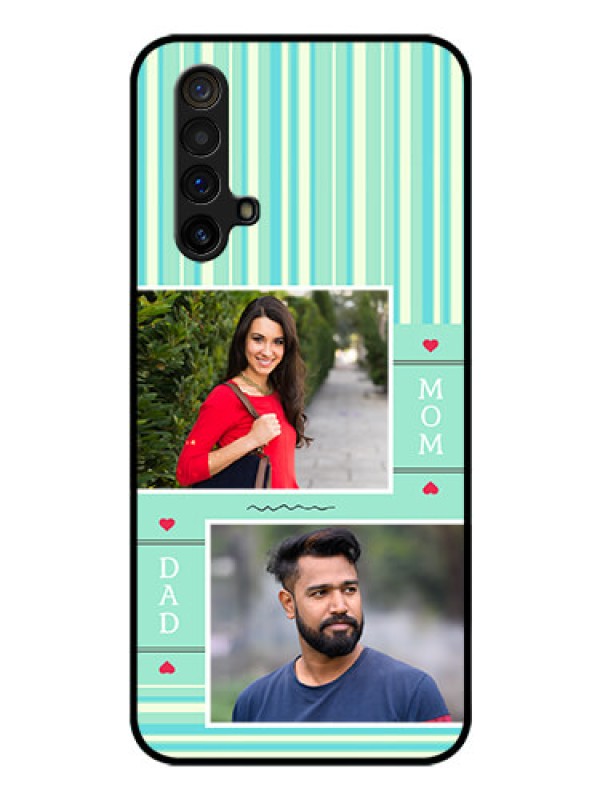 Custom Realme X3 Custom Glass Phone Case - Mom & Dad Pic Design