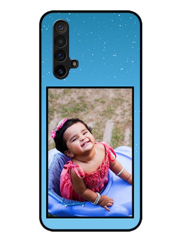 Custom Realme X3 Custom Glass Mobile Case - Wave Pattern Colorful Design