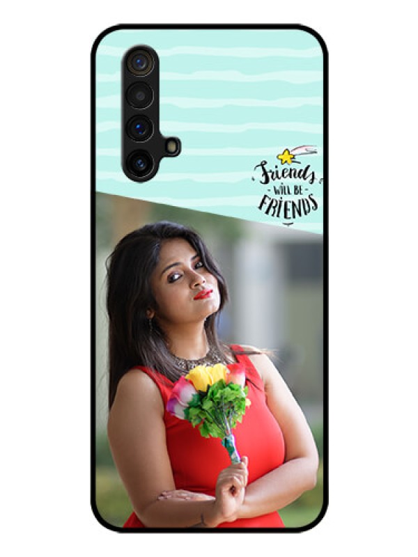Custom Realme X3 Custom Glass Phone Case - Friends Picture Icon Design