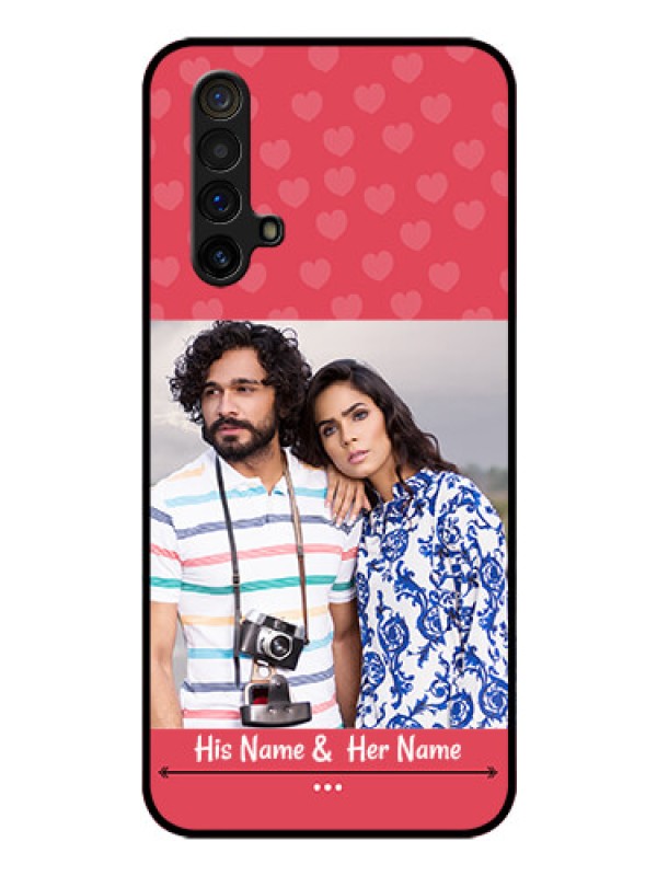 Custom Realme X3 Photo Printing on Glass Case - Simple Love Design